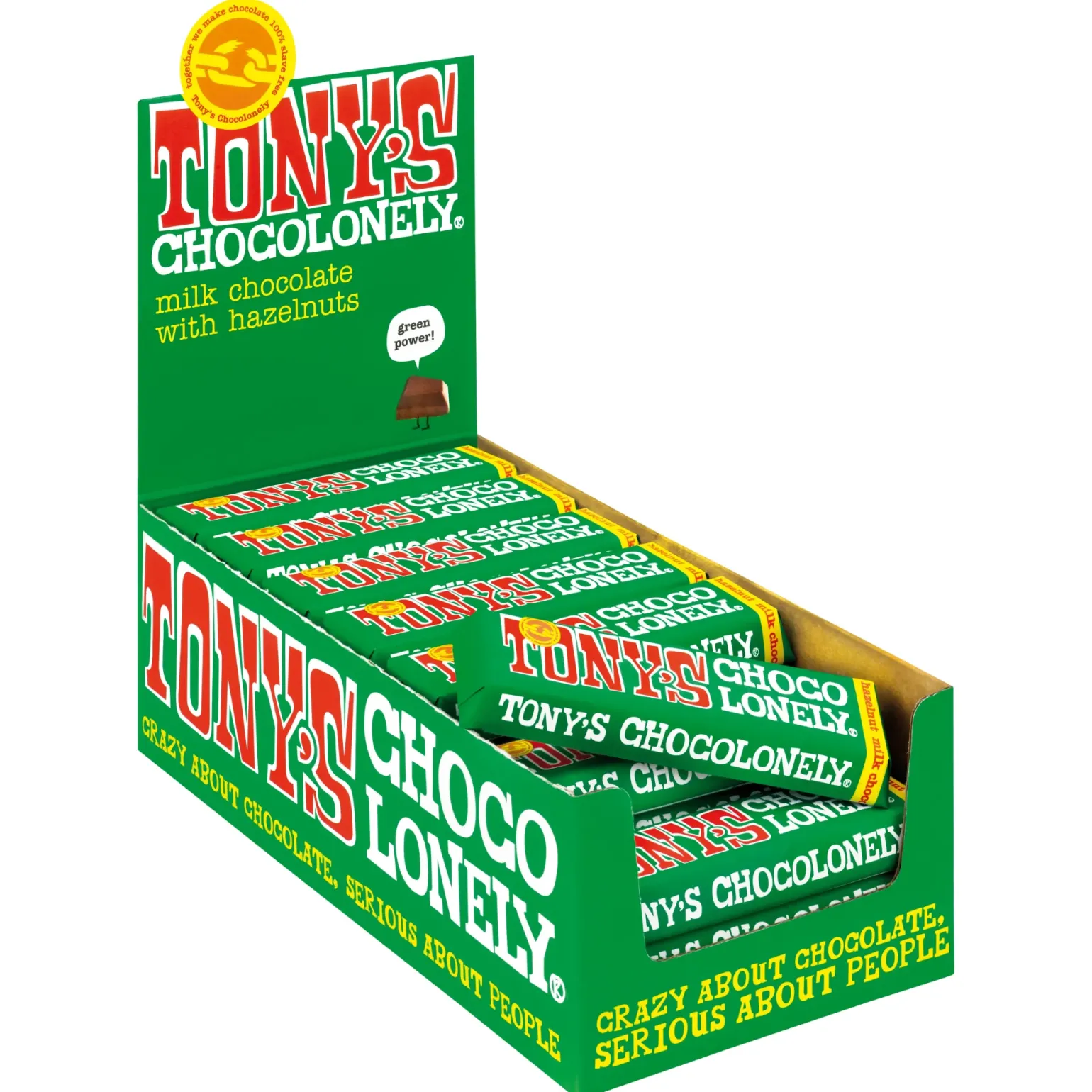 Tony’s Chocolonely Melkchocolade Hazelnoot (35x 47gr)