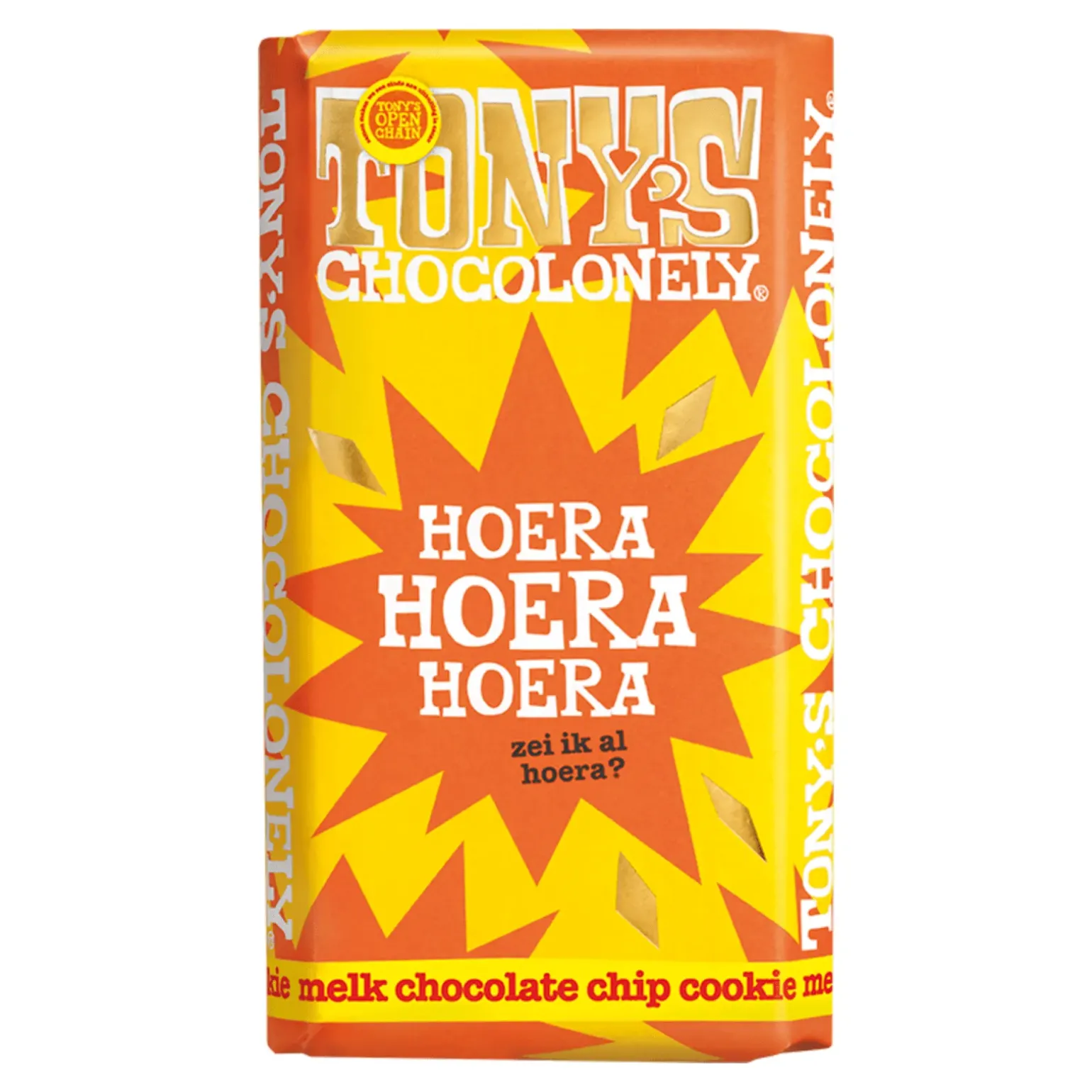 Tony’s Chocolonely Reep Hoera Melk Chocolate Chip Cookie (15x 180gr)