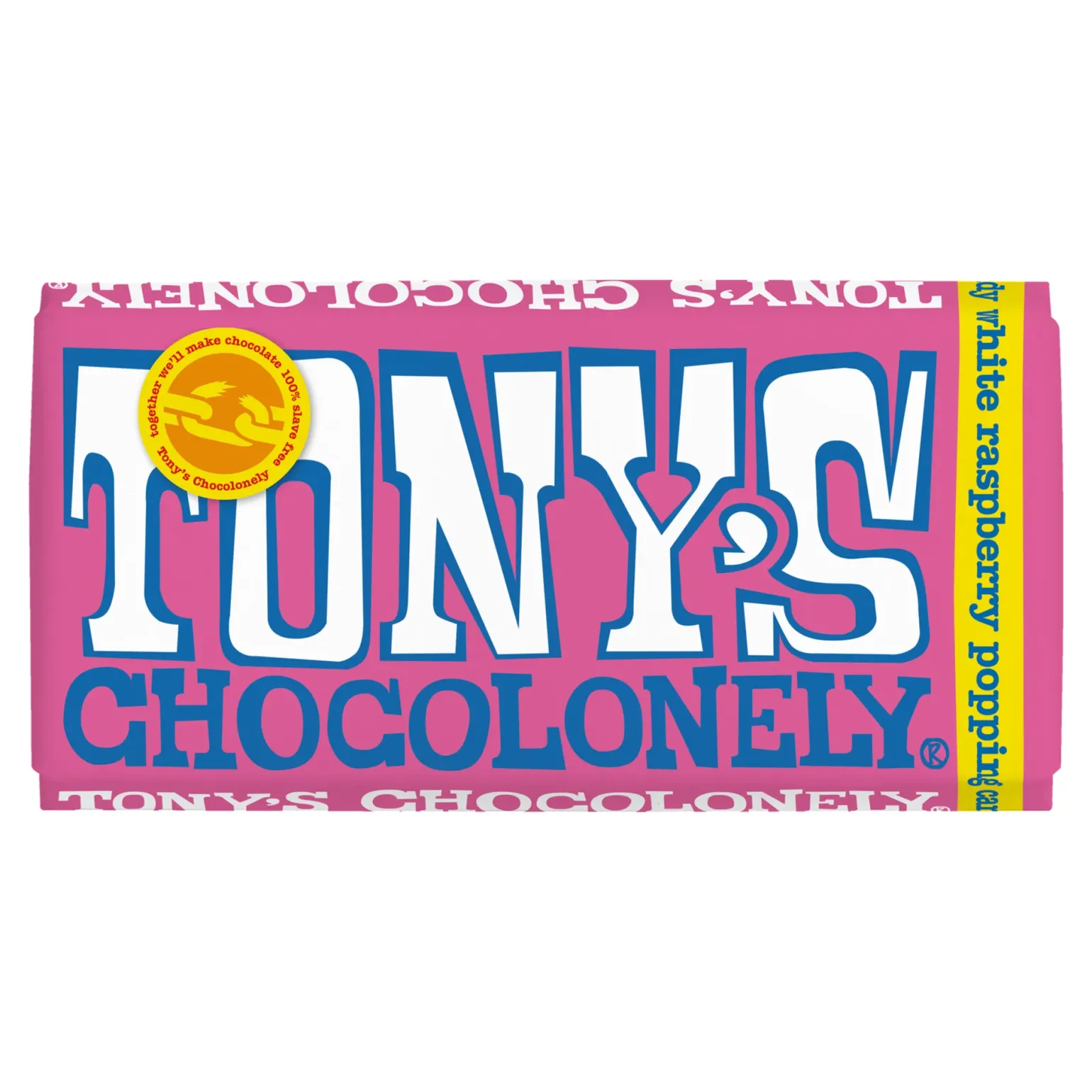 Tony’s Chocolonely Reep Wit Framboos Knettersuiker (15x 180gr)
