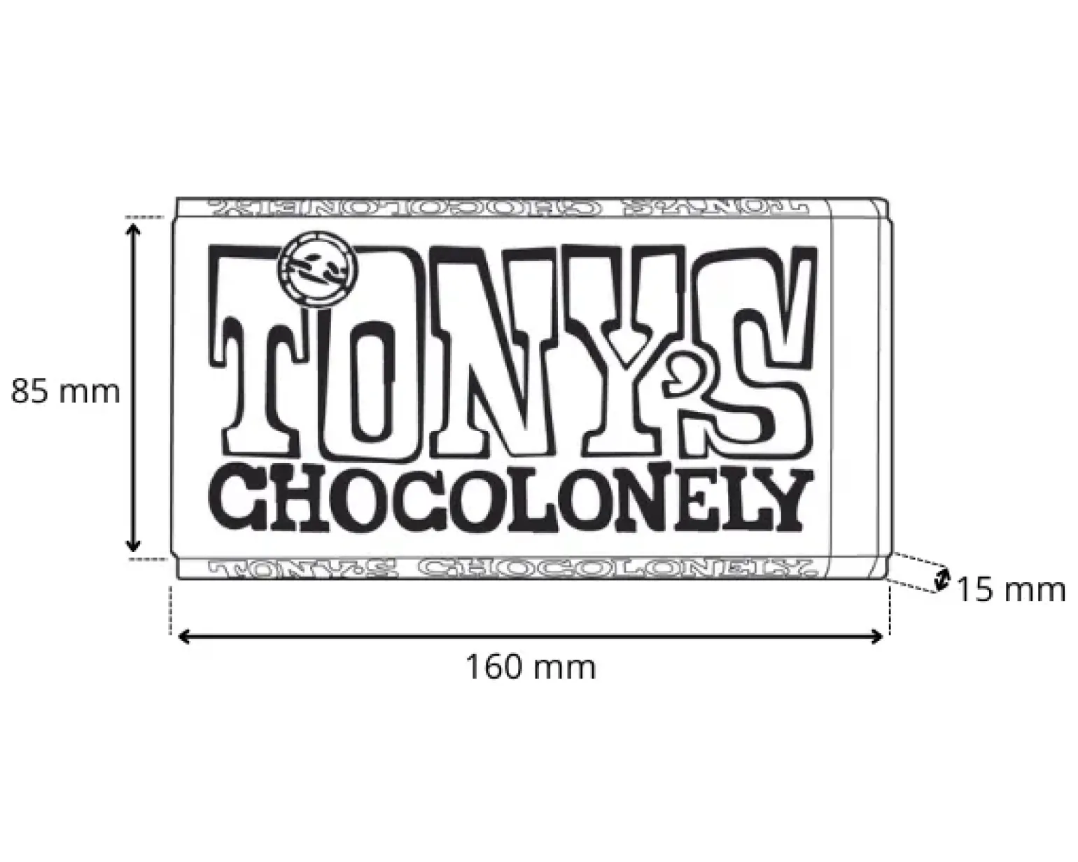 Tony’s Chocolonely Reep Wit Framboos Knettersuiker (15x 180gr)