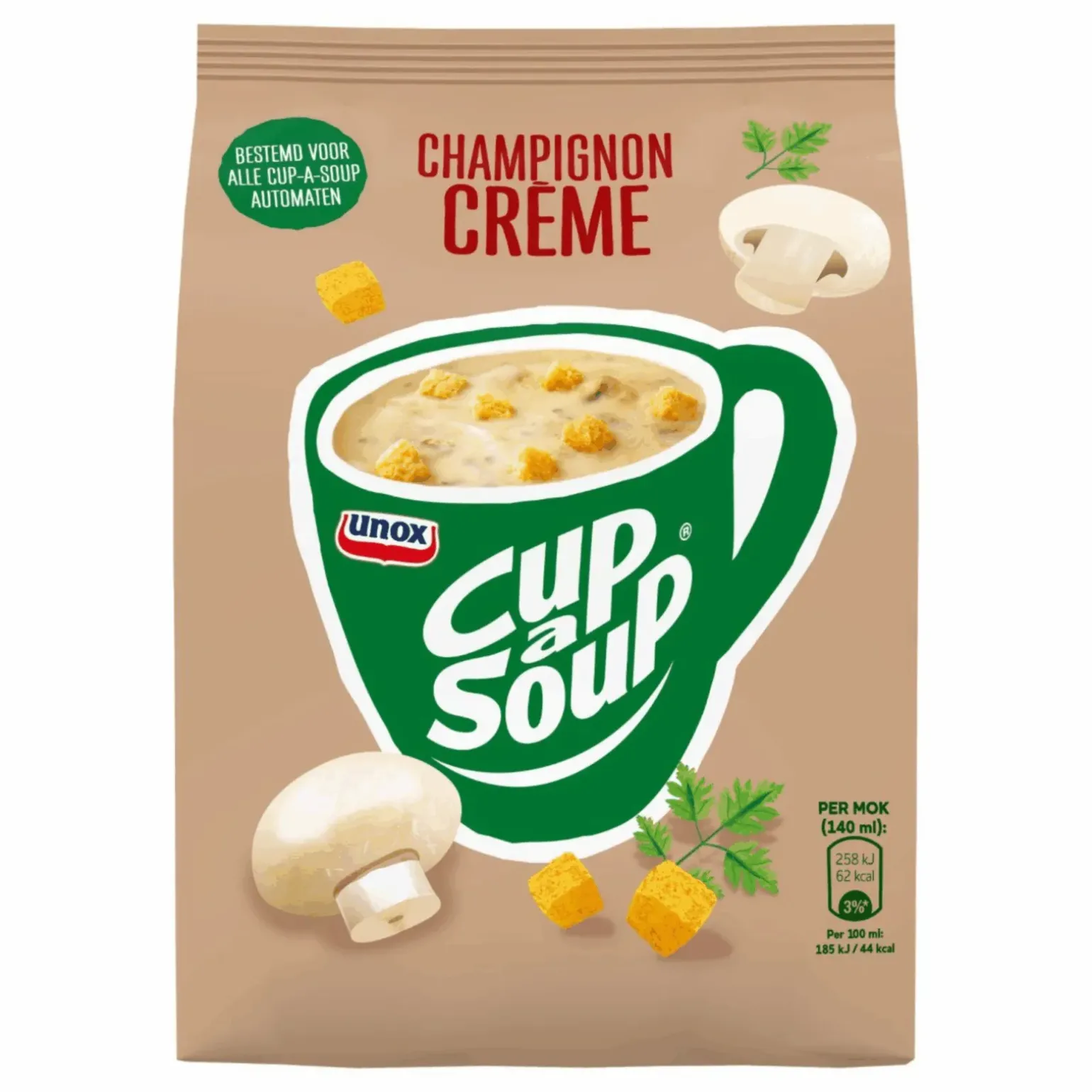 Unox Cup-a-Soup Vending Champignon Crème (4 zakken)