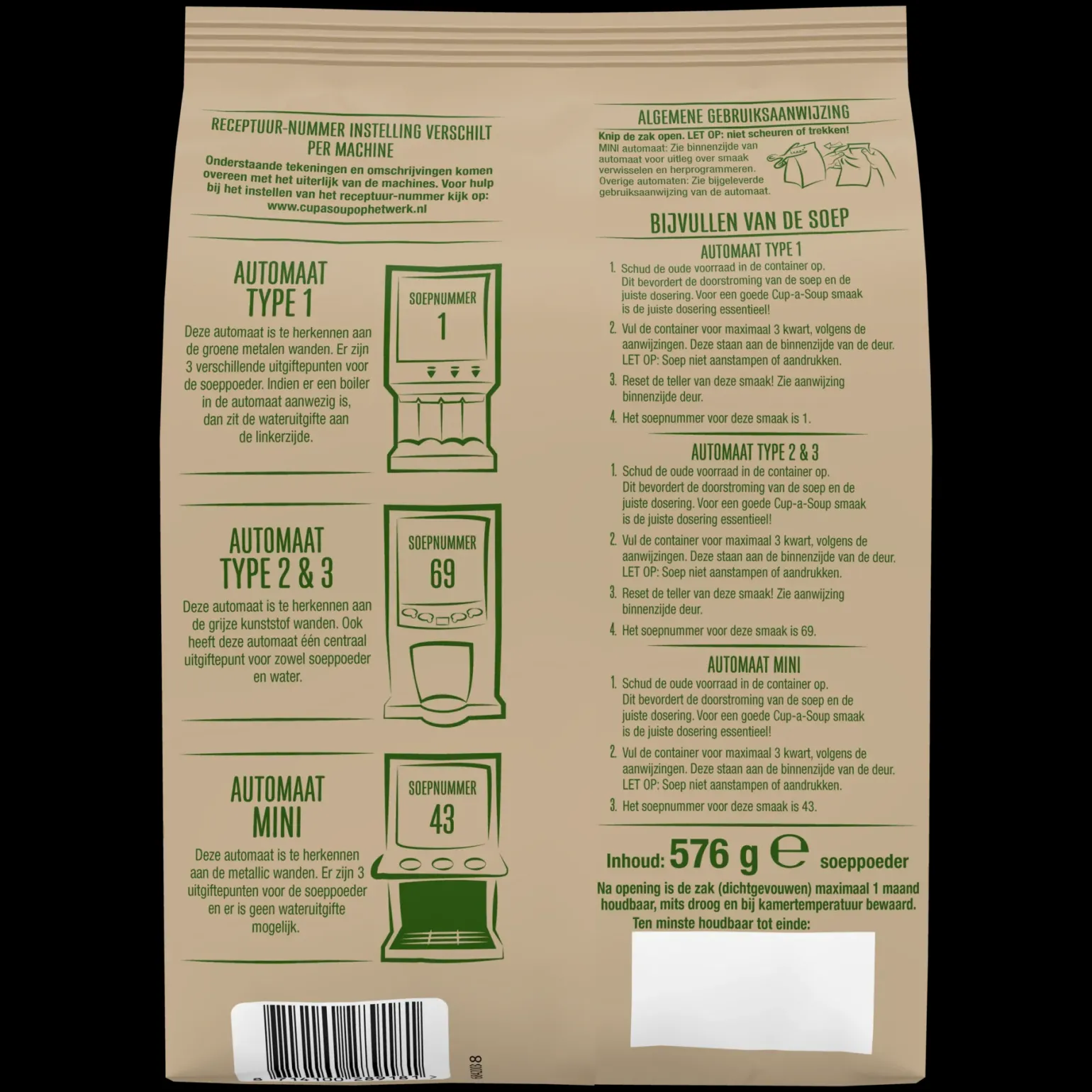 Unox Cup-a-Soup Vendingzak Champignon Crème (40-porties)