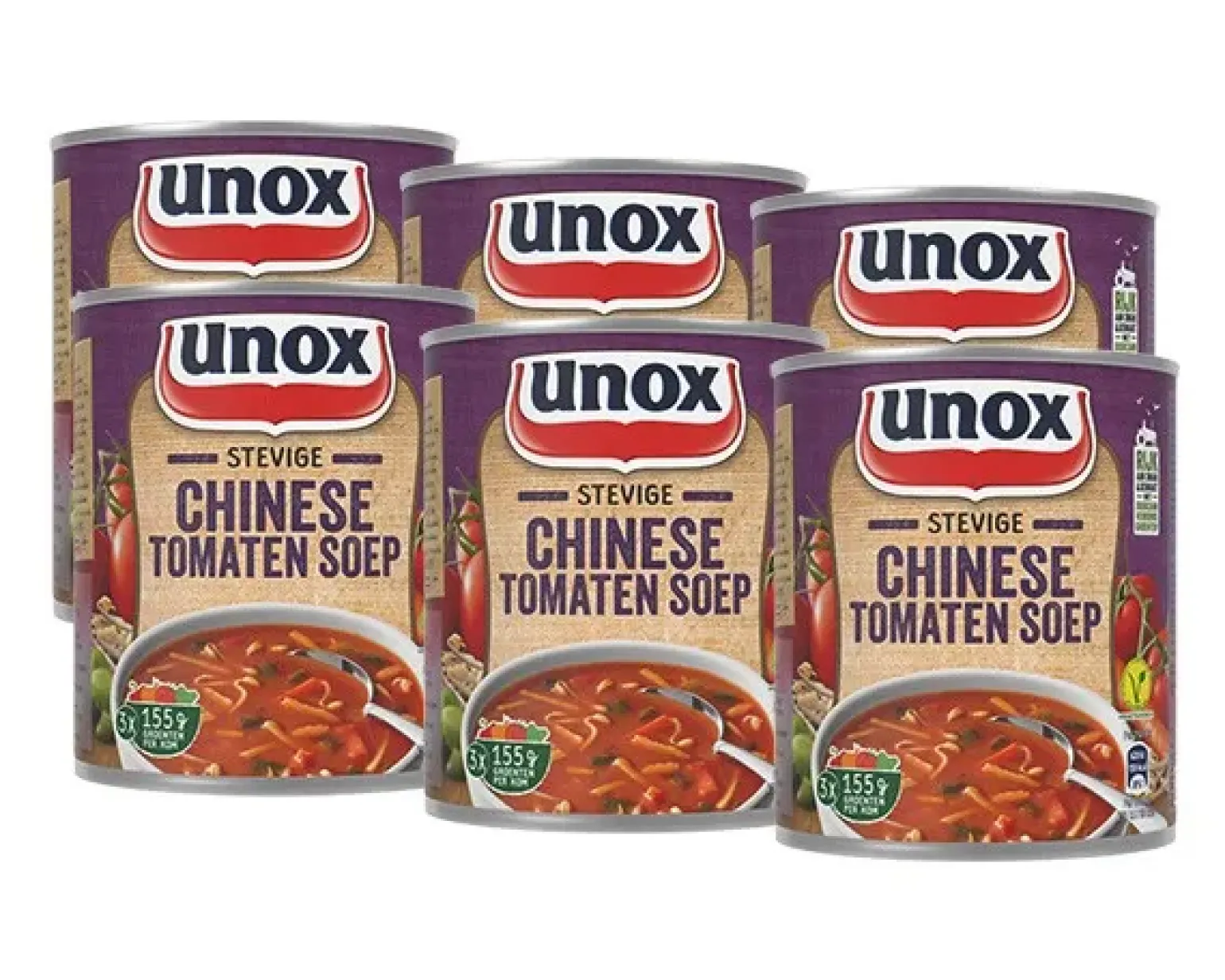 Unox Stevige Chinese Tomaat Blik (6x 0,8 liter)