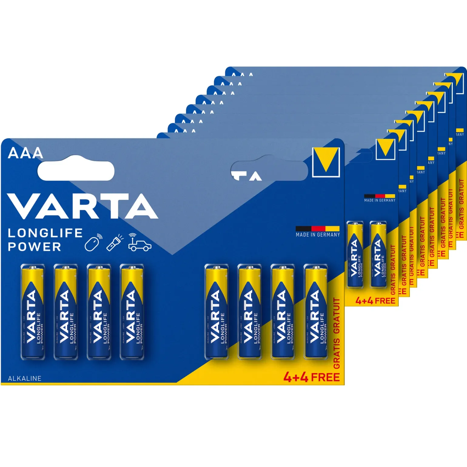 Varta AAA Longlife Power Batterij (8 x 20 stuks)