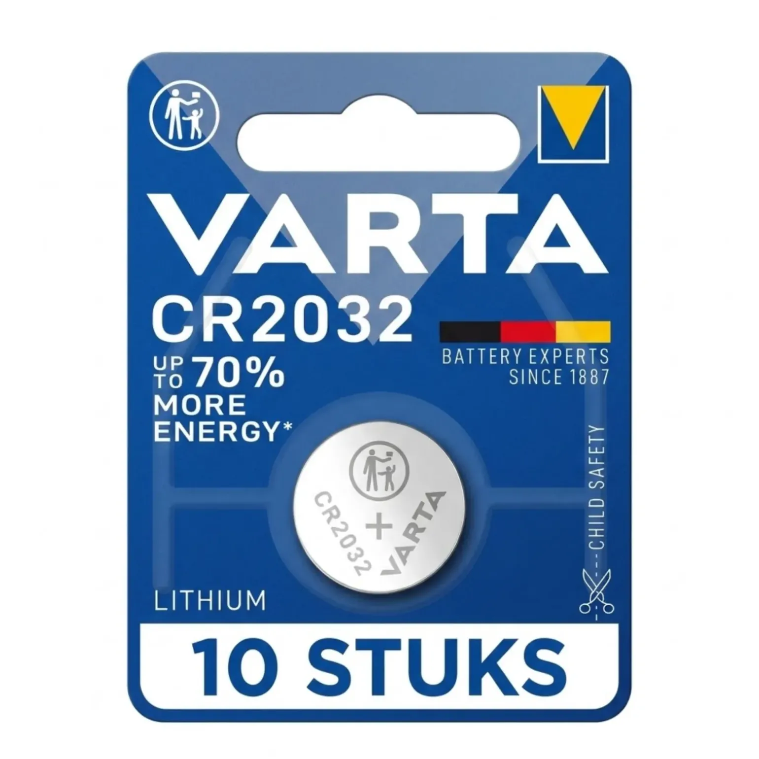 Varta CR2032 Lithium Knoopcel Batterij (10 stuks)