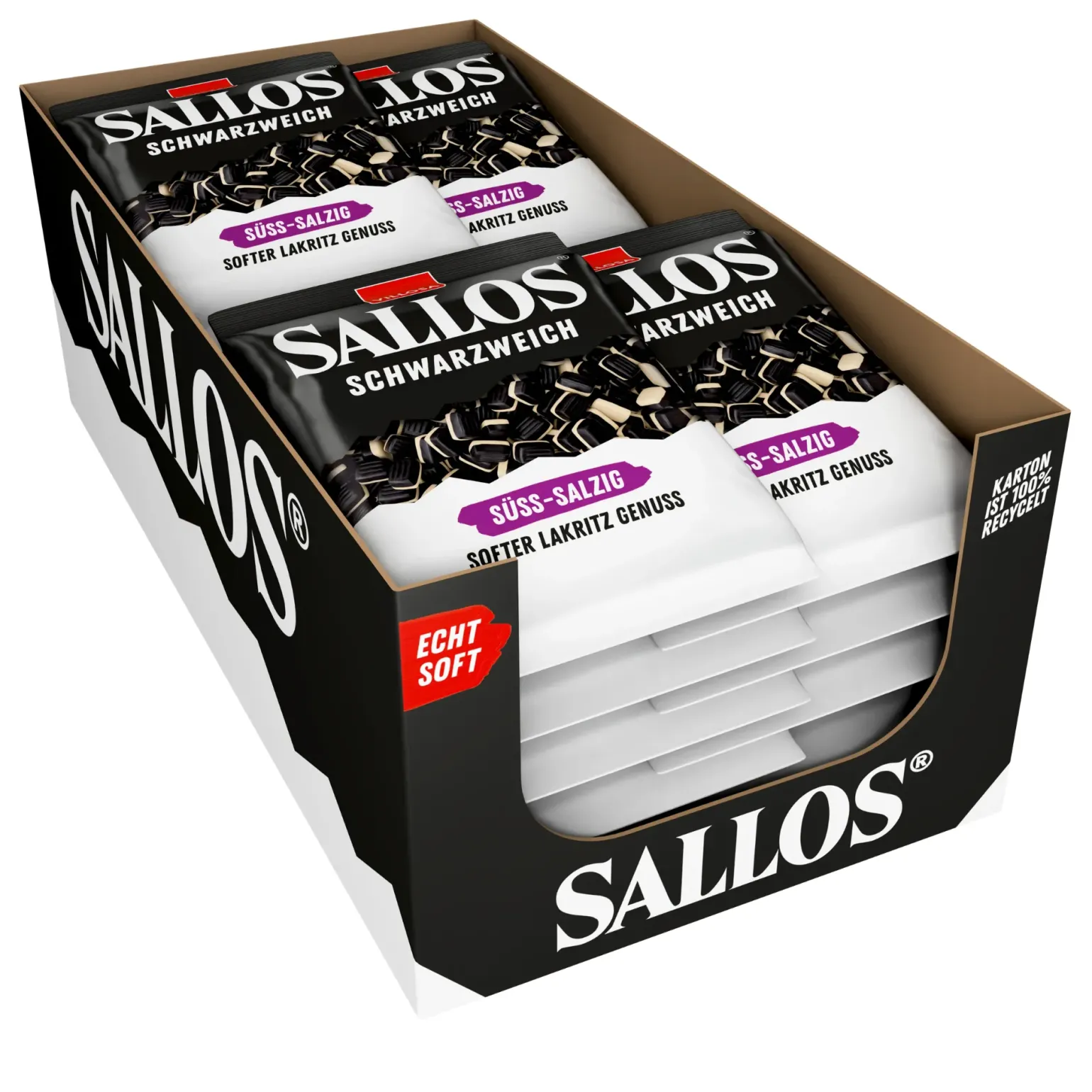 Villosa Sallos Schwarzweich Süß-Salzig (20x 200gr)