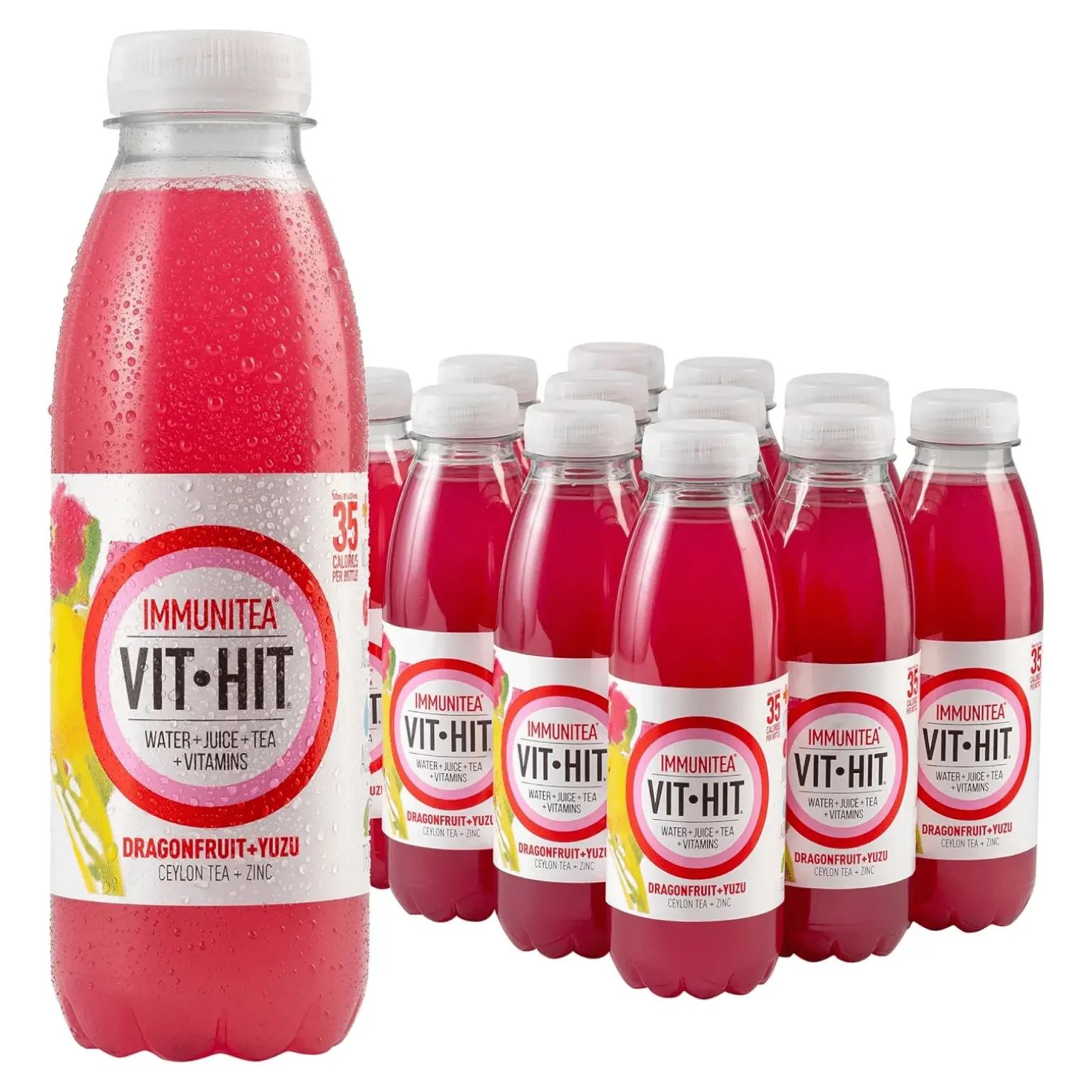 Vit Hit Immunitea Dragonfruit + Yuzu Flavour PET (12x 50cl)