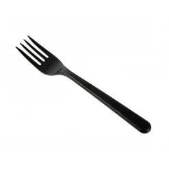 Vork Herbruikbaar zwart PP 185mm (50 stuks)