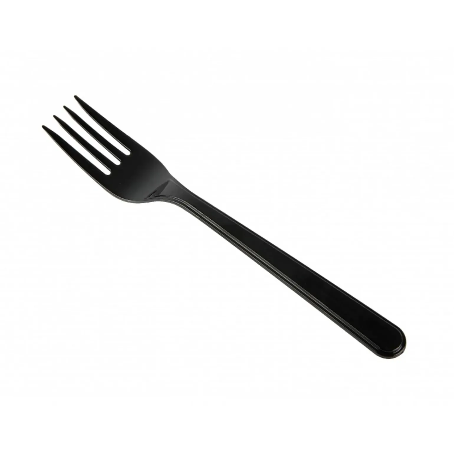 Vork Herbruikbaar zwart PP 185mm (50 stuks)
