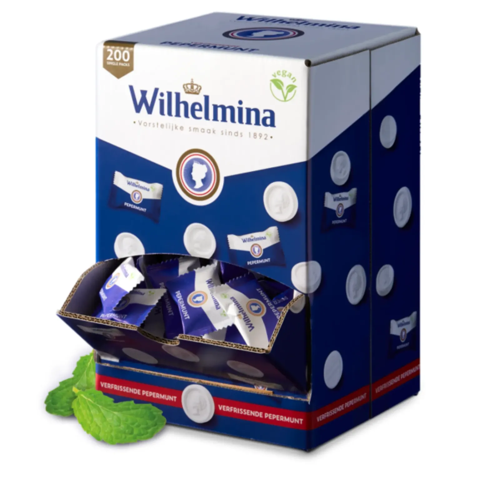 Wilhelmina Pepermunt Vegan Single Pack (200 stuks)