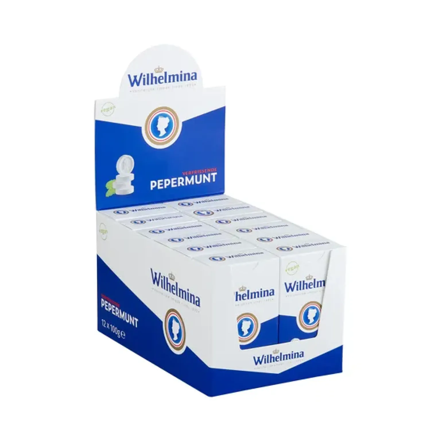 Wilhelmina Pepermunt Vegan Doosje (12x 100gr)