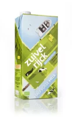 Zuivelrijck biologische halfvolle melk pak (12x 1 liter)